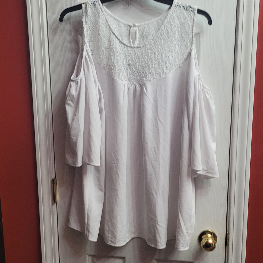Chic Off-Shoulder White Blouse Signature Collection